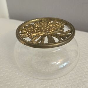 Brass Top Potpourri Satchet Soap Jar Bouquet Lid Bathroom Vanity Essential Oil